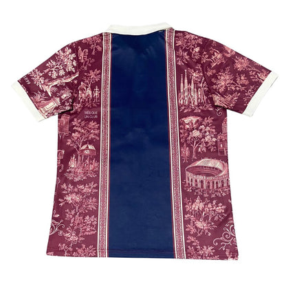 Blaugrana Vintage Style Polo Soccer Jersey 2026 Red