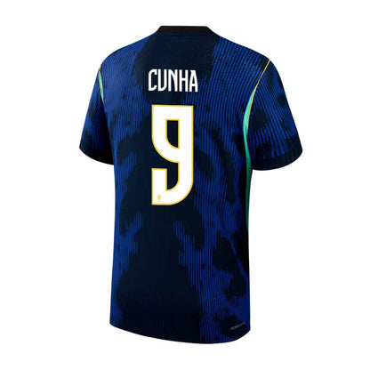 CUNHA #9 Brasil bortedrakt fotball 2026-verdensmesterskapet