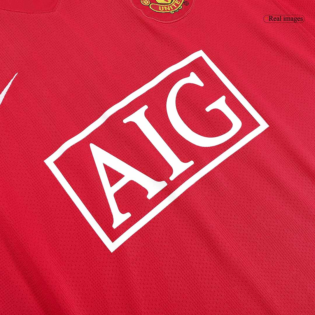 Camiseta retro de manga larga del Manchester United 2007/08, número 7 (local).