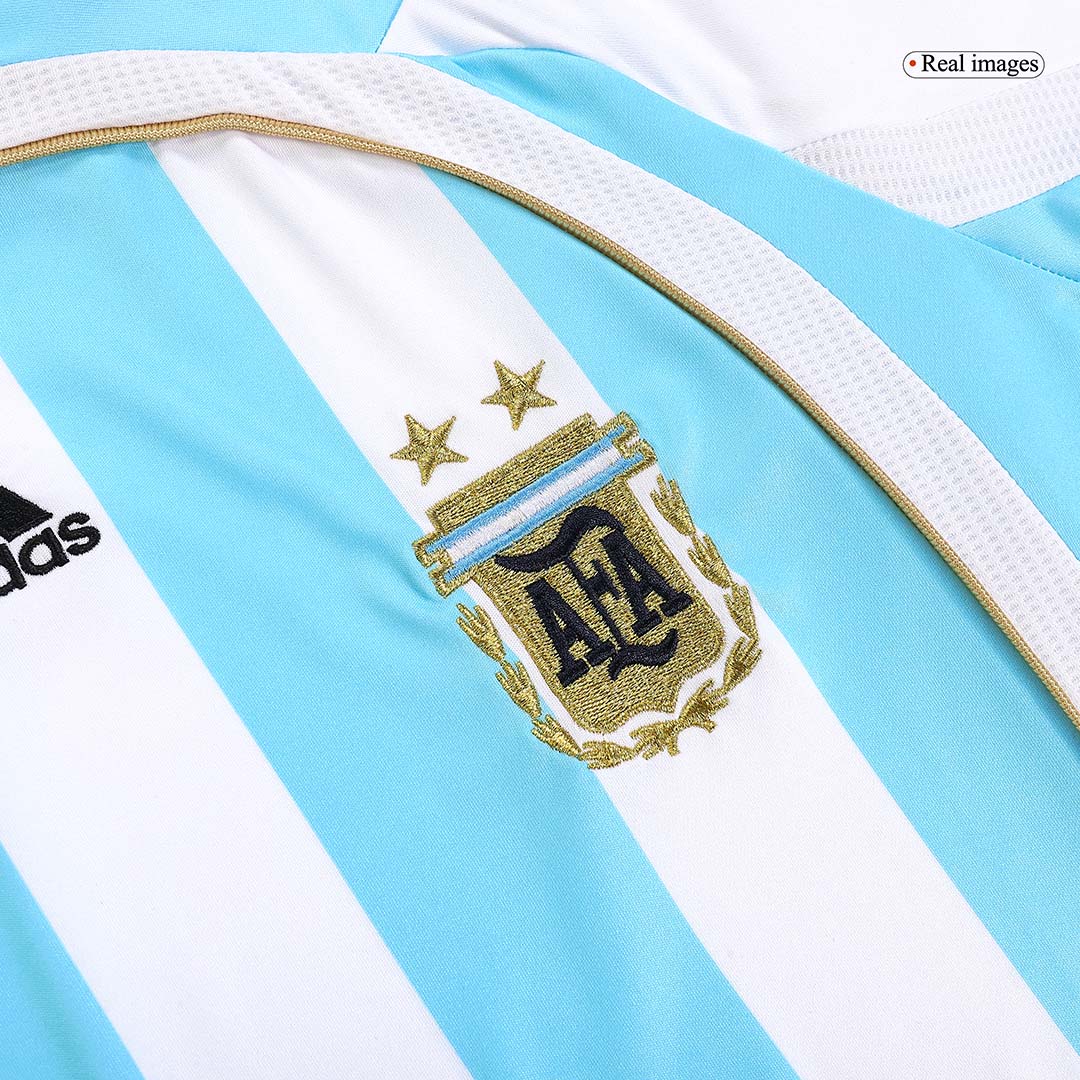 Maillot de football rétro domicile de Messi n° 19 Argentine 2006