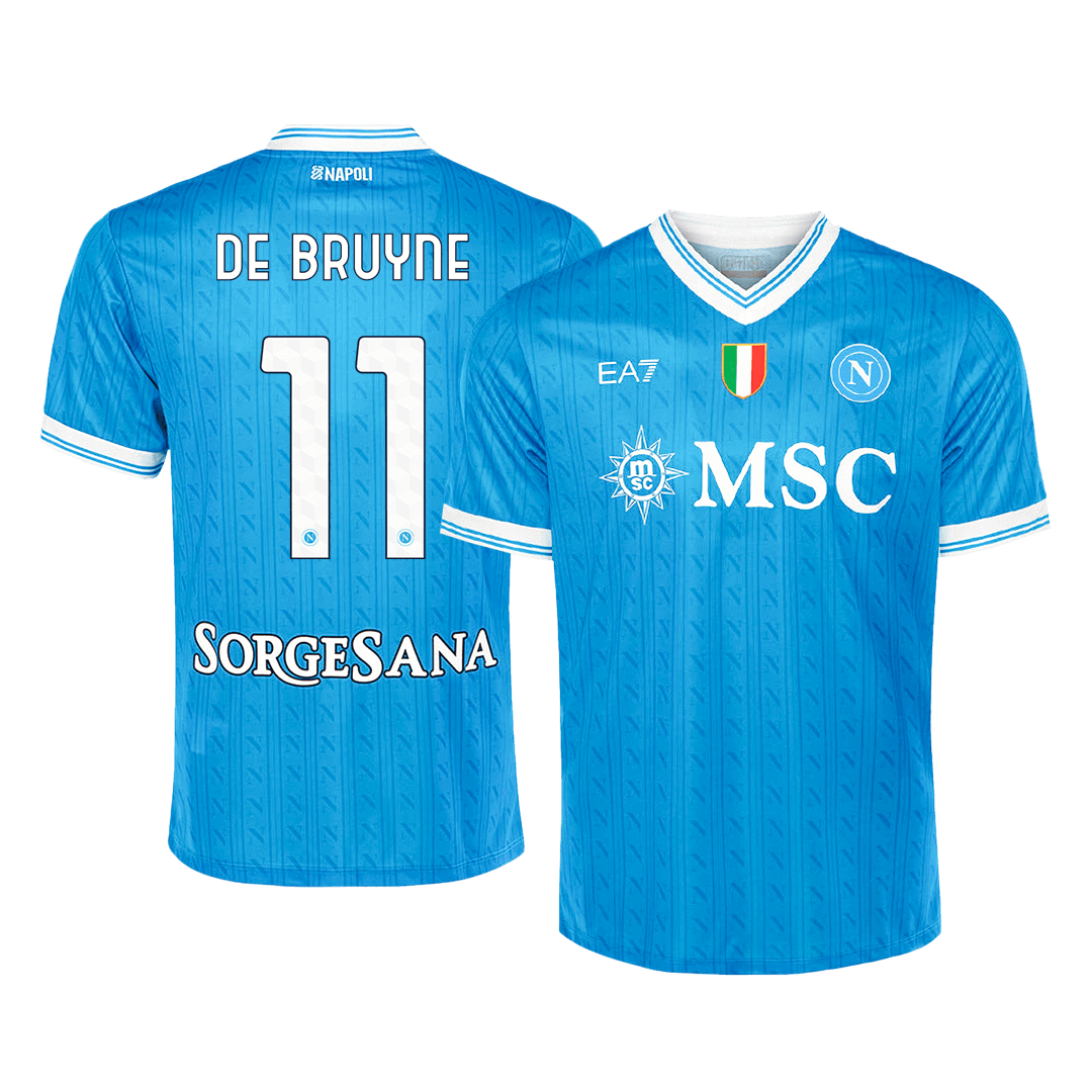 DE BRUYNE #11 Napoli Home Soccer Jersey 2025/26