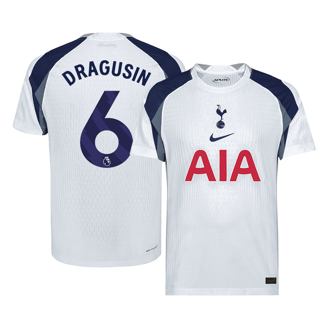 DRAGUSIN #6 Tottenham Hotspur Home Player Version Soccer Jersey 2025/26