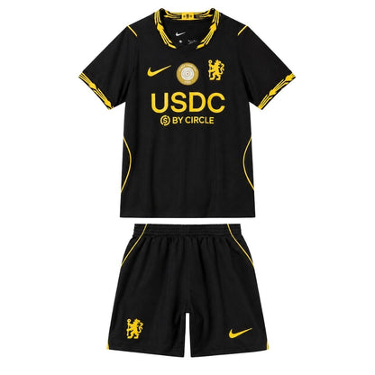 Chelsea USDC bortedrakt for barn - Trøye+shorts 2026/27