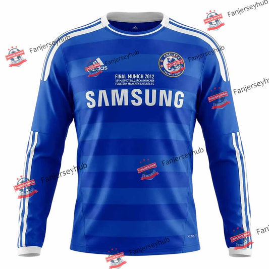 Retro Blues 2011/12 Home Long Sleeve Soccer Jersey - UCL