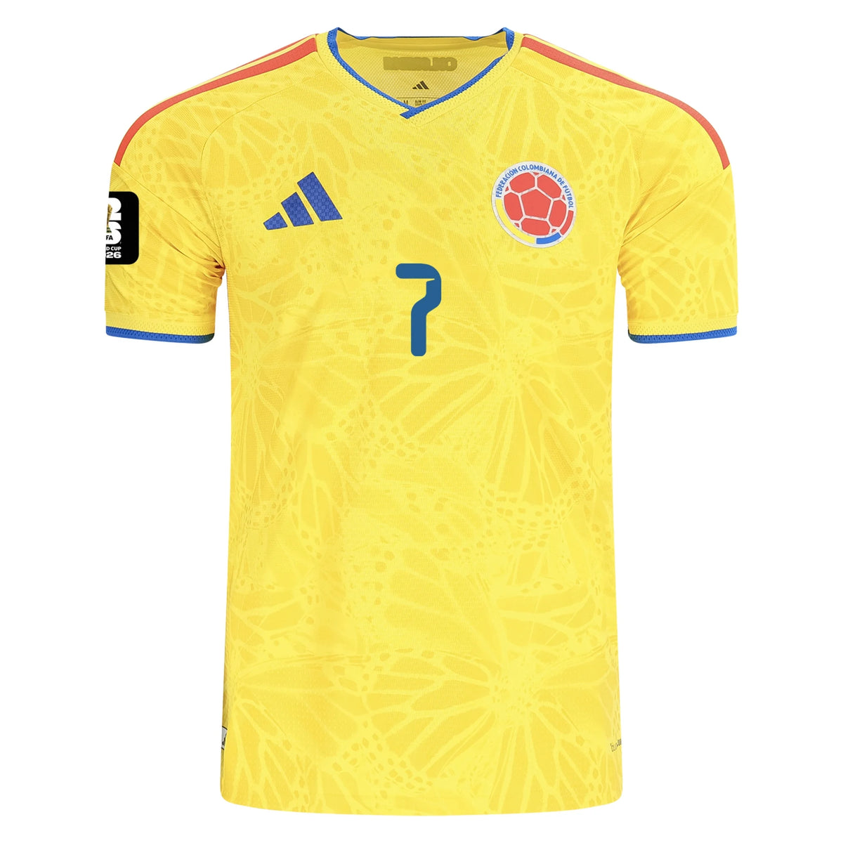 Camiseta de la selección colombiana, versión jugador, local, Copa Mundial de 2026