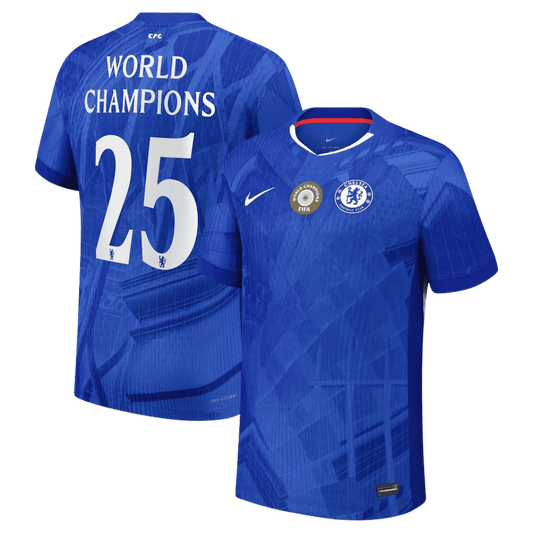 WORLD CHAMPIONS #25 Chelsea Home Player Version Soccer Jersey 2025/26
