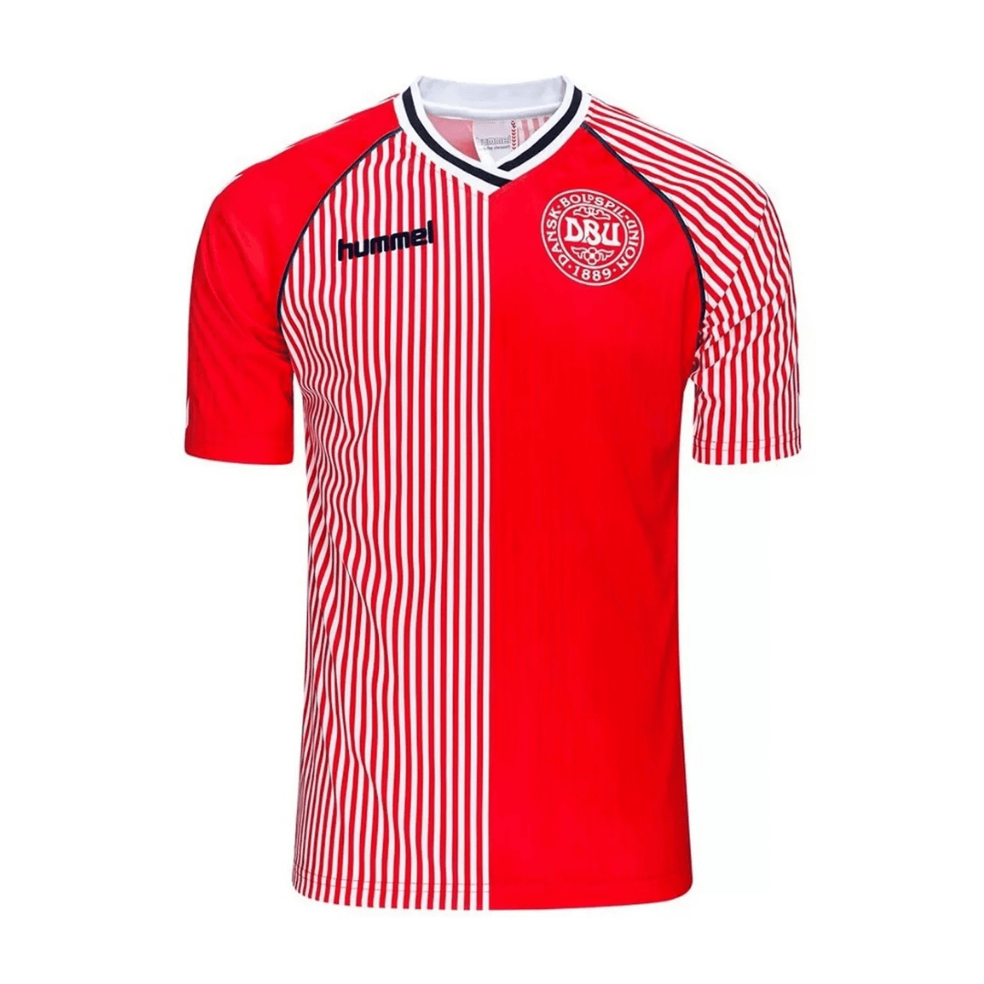 Denmark 1986 Home Retro Football Jersey