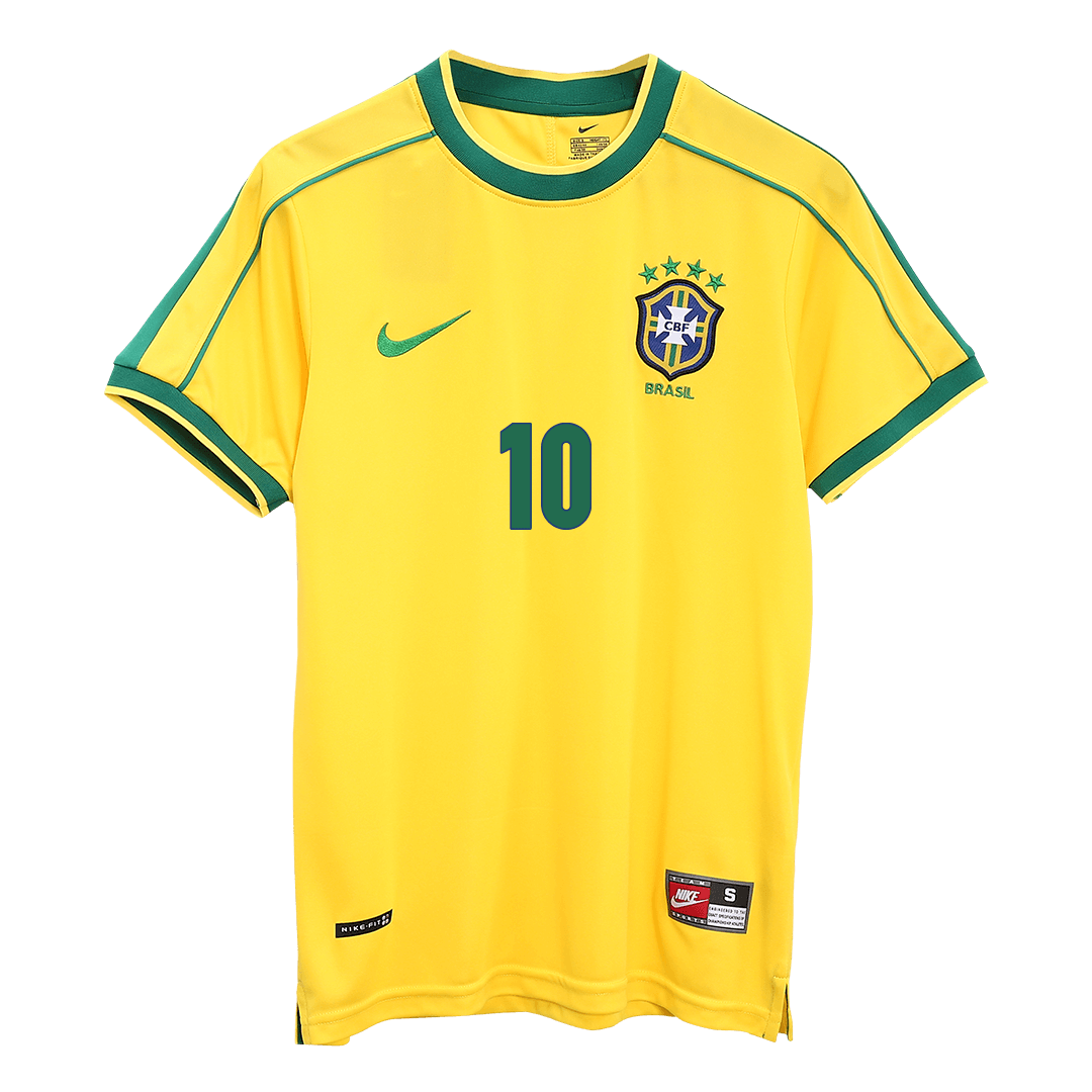 Maillot domicile rétro RIVALDO n° 10 Brésil 1998 - Coupe du Monde