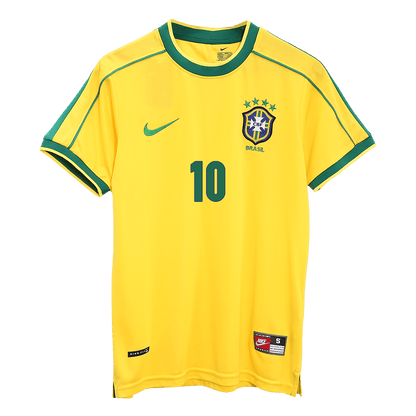 Maillot domicile rétro RIVALDO n° 10 Brésil 1998 - Coupe du Monde
