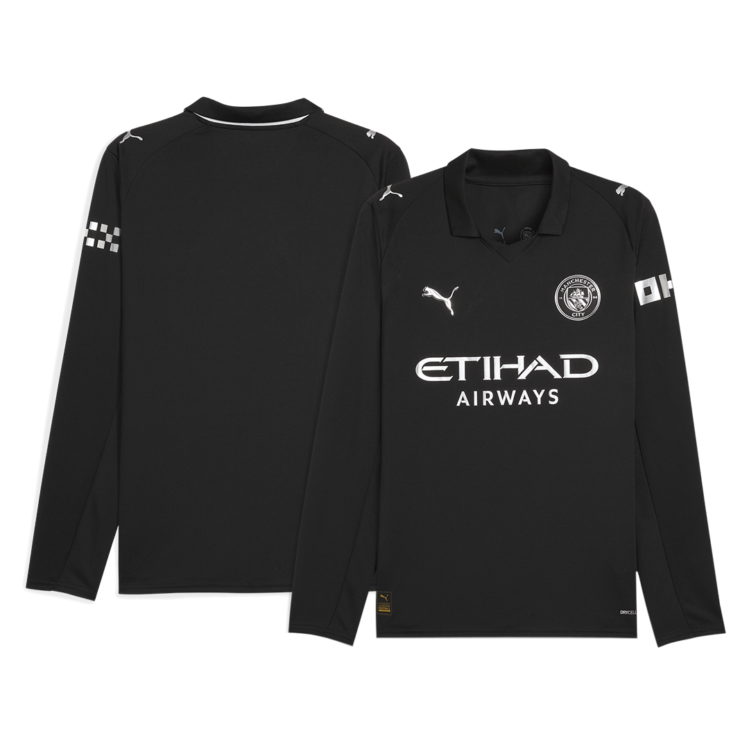 Manchester City Auswärts Langarm-Fußballtrikot 2025/26