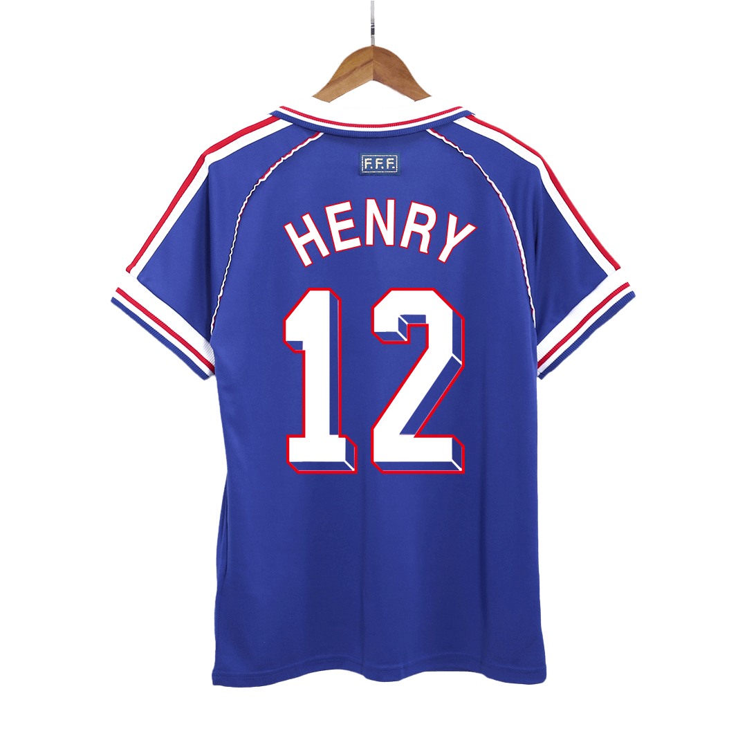 Ρετρό φανέλα ποδοσφαίρου HENRY #12 Γαλλία 1998 εντός έδρας