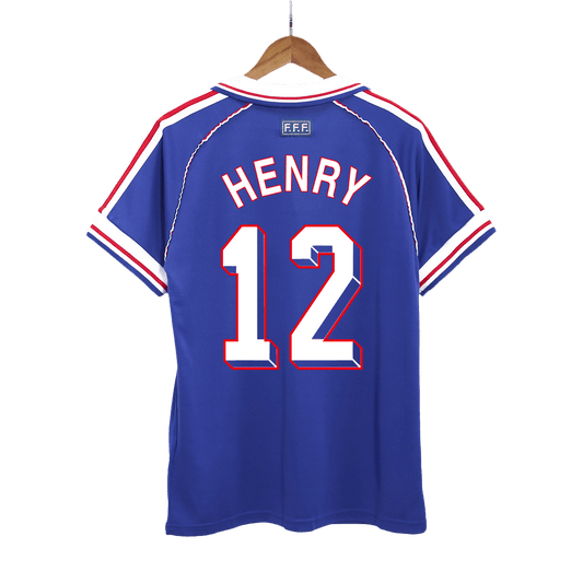 Ρετρό φανέλα ποδοσφαίρου HENRY #12 Γαλλία 1998 εντός έδρας
