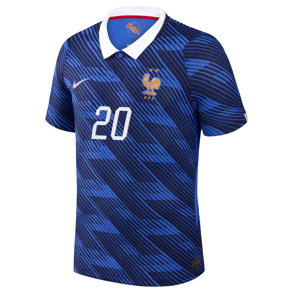 Doue #20 Frankreich Spielerversion Heimtrikot Fußball WM 2026