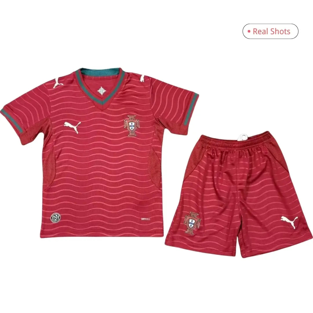 Camiseta local de RONALDO #7 de Portugal para niños (camiseta y pantalón corto) Copa Mundial 2026