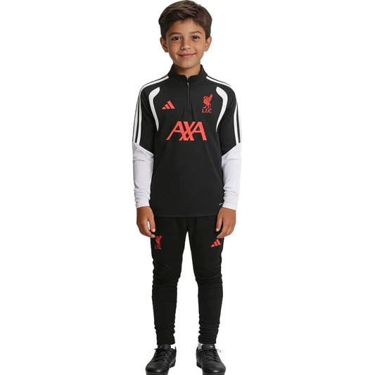 Liverpool Kinder 1/4-Zip Trainingsanzug 2026/27 Schwarz