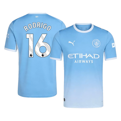 RODRIGO #16 Manchester City Home Soccer Jersey 2026/27 Blue