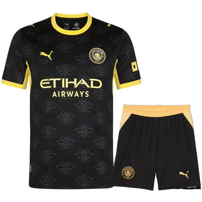 Manchester City Uitshirt Voetbaltenue (Shirt+Broekje) 2026/27 Zwart