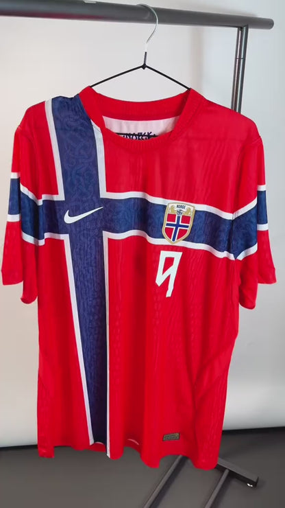 Maillot de football version joueur domicile Norvège Coupe du Monde 2026