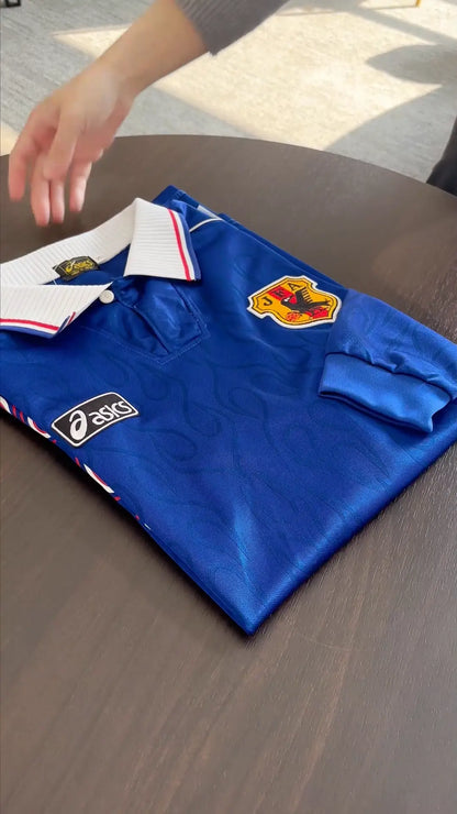 Maillot de football rétro domicile manches longues Coupe du Monde 1998 Japon