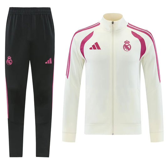 Real Madrid 1/4 Zip Tracksuit 2026/27 White