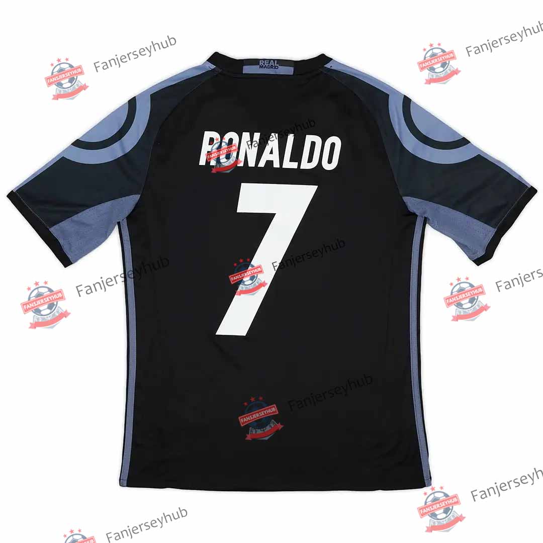Maillot Rétro Ronaldo #7 Los Blancos 2016/17 Troisième Extérieur
