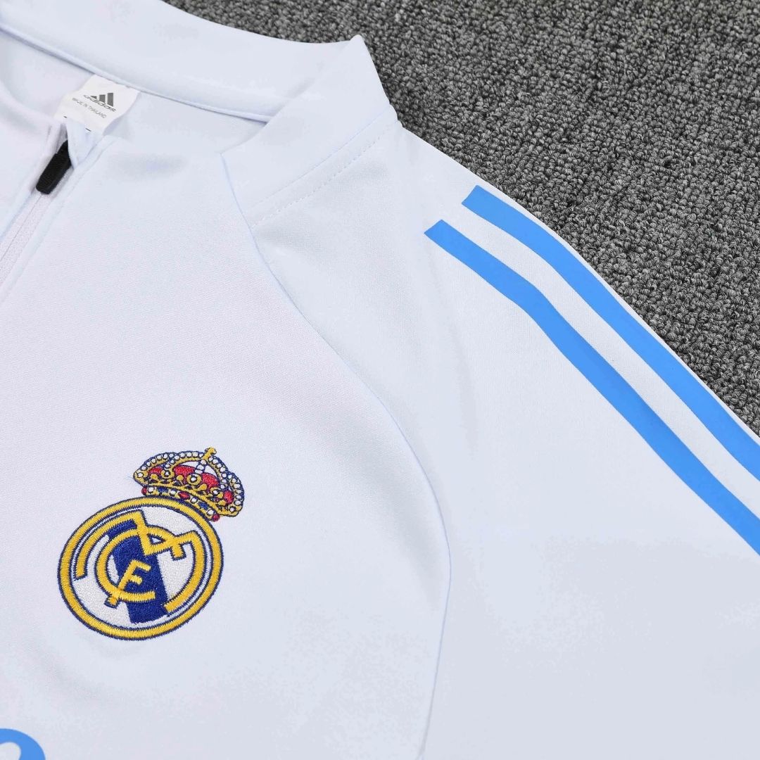 Φόρμα προπόνησης Real Madrid 1/4 Zip 2025/26 Λευκή & Μπλε