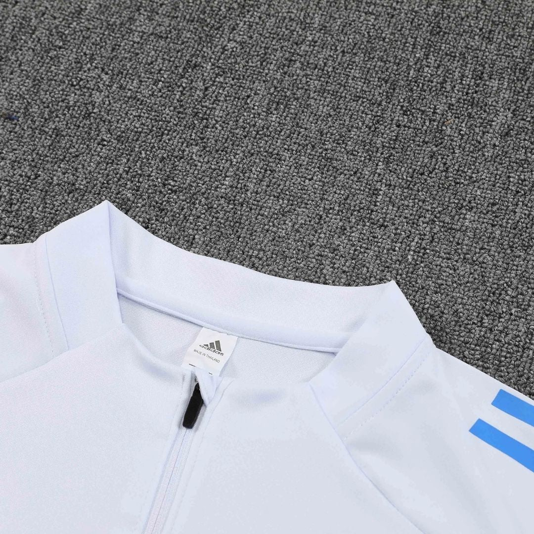Φόρμα προπόνησης Real Madrid 1/4 Zip 2025/26 Λευκή & Μπλε