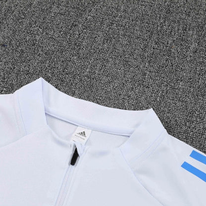 Φόρμα προπόνησης Real Madrid 1/4 Zip 2025/26 Λευκή & Μπλε