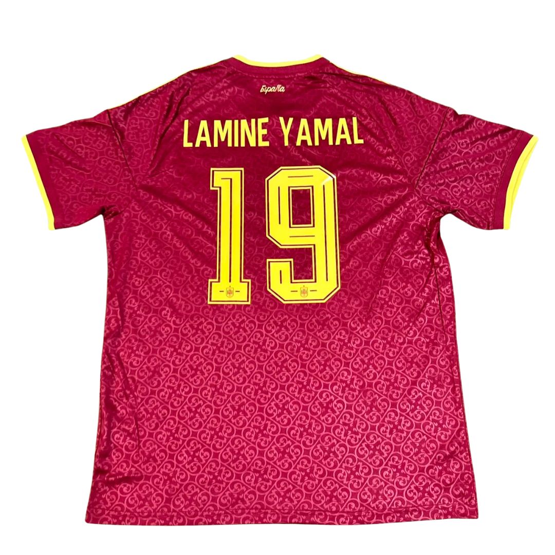 Φανέλα LAMINE YAMAL #19 Ισπανίας 2 Αστέρια Special Player Version Παγκόσμιο Κύπελλο 2026 Κόκκινη