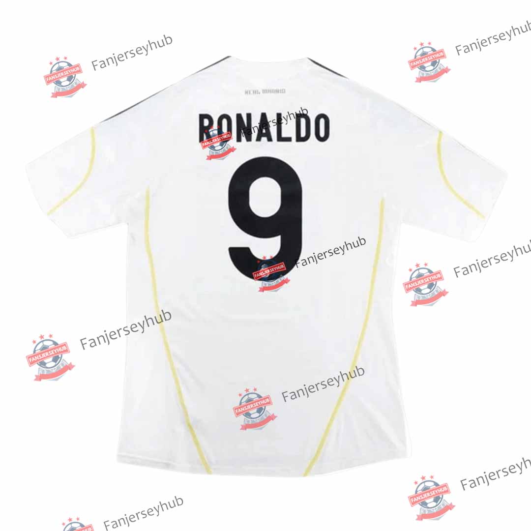 Maillot de football rétro domicile Ronaldo #9 Los Blancos 2009/10