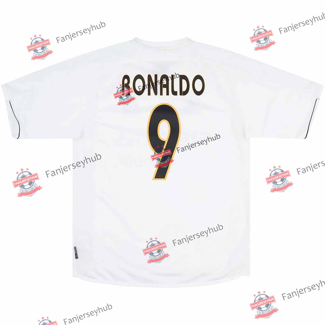 Ronaldo #9 Los Blancos 2003/04 Thuis Retro Voetbalshirt
