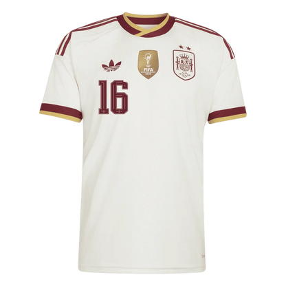 ロドリゴ #16 スペイン代表 アウェイ ユニフォーム 2026 ワールドカップモデル