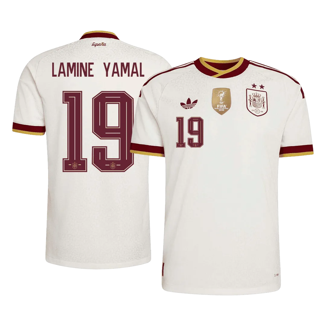 LAMINE YAMAL #19 Spania bortedrakt spillerversjon vinnerdrakt VM 2026