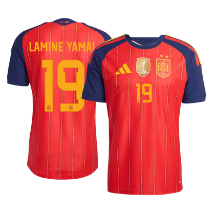 LAMINE YAMAL #19 Spanien Heimtrikot Player Version Sieger Trikot Weltmeisterschaft 2026